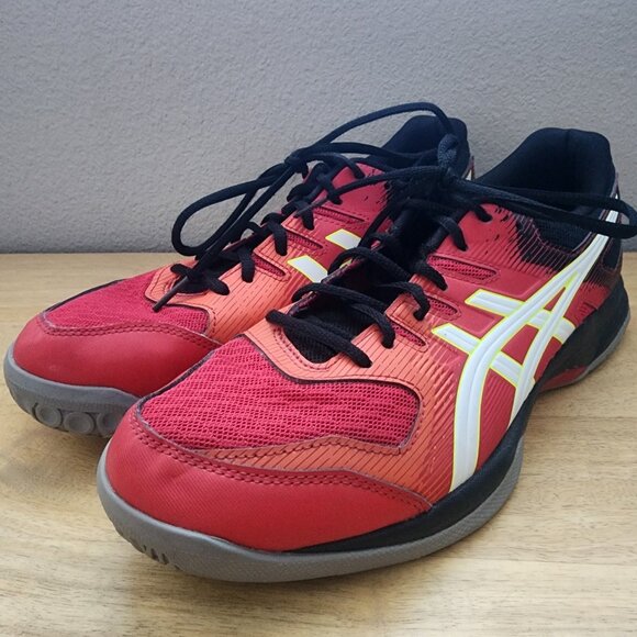 Asics GEL Rocket Mens Red Black Volleyball Court Shoes 1071A030 Size 9 42.5 - Picture 6 of 11